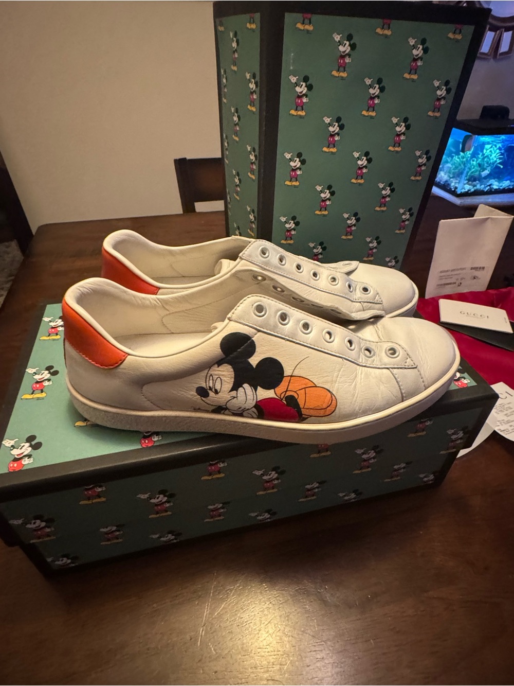 Authentic Gucci x Disney Mickey Mouse Sneakers - Picture 2 of 12